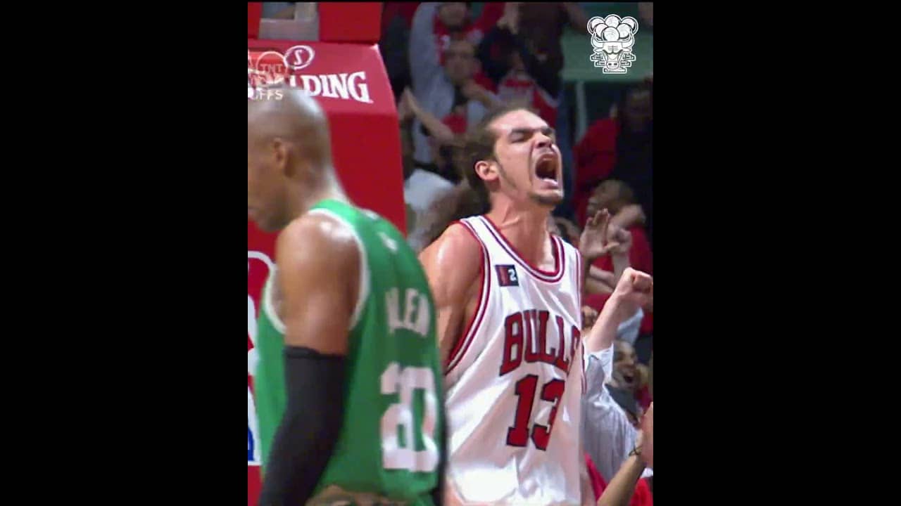 Joakim Noah & Derrick Rose came up CLUTCH in a 3OT Playoff thriller vs. Boston ๐ #nba #chicagobulls