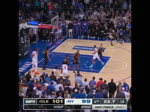 KNICKS COME BACK FROM 22-PT DEFICIT TO FORCE OVERTIME VS. CAVALIERS
