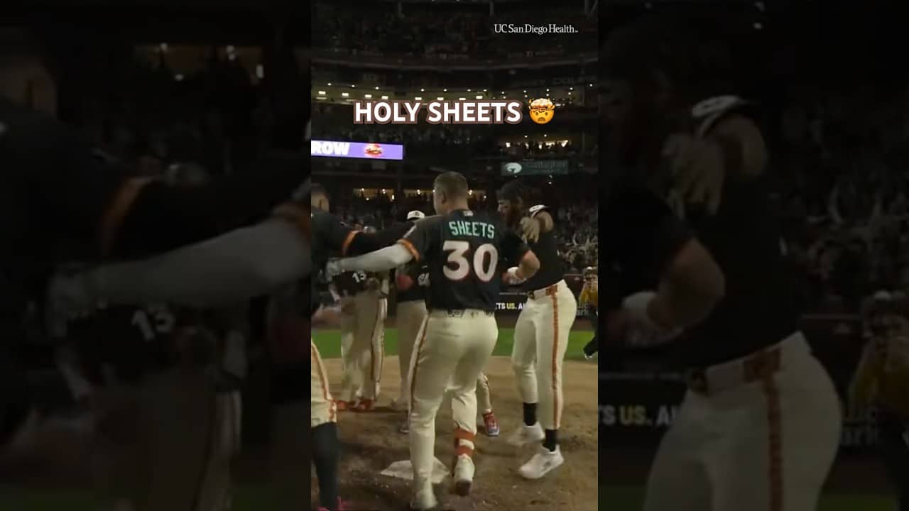 HOLY SHEETS 🤯 #mlb #padres #homerun #walkoff #baseball #highlights #sandiegopadres