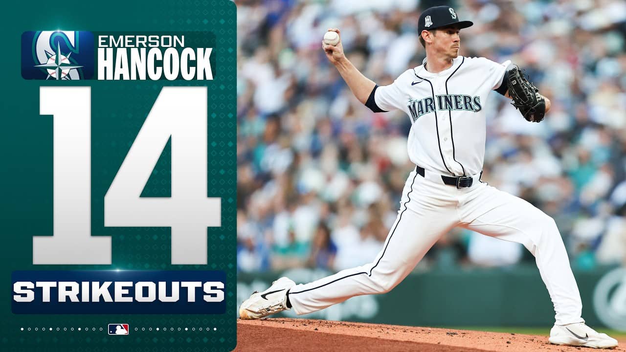 Emerson Hancock strikes out 14 BATTERS for the Mariners! ๐ฑ๐ฅ (MOST by a starting pitcher in 2026!)