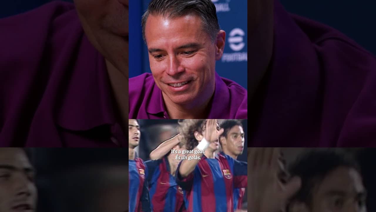 Barça players and Saviola react and talk football with @play_efootball ⚽ #shorts #saviola