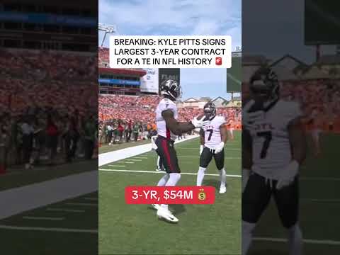 Kyle Pitts is signing a 3-yr/$54M contract with Atlanta 🚨 The largest TE 3-yr deal in NFL history