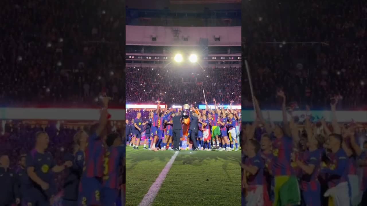 The league is OURS ππβ€οΈ #shorts #fcbarcelona