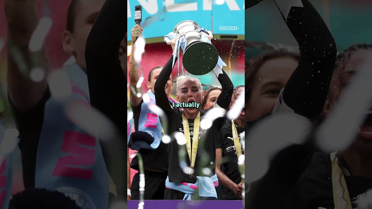 “I’m a really proud captain.”🥹 Alex Greenwood’s goal & assist help lift Man City to FA Cup victory 🏆