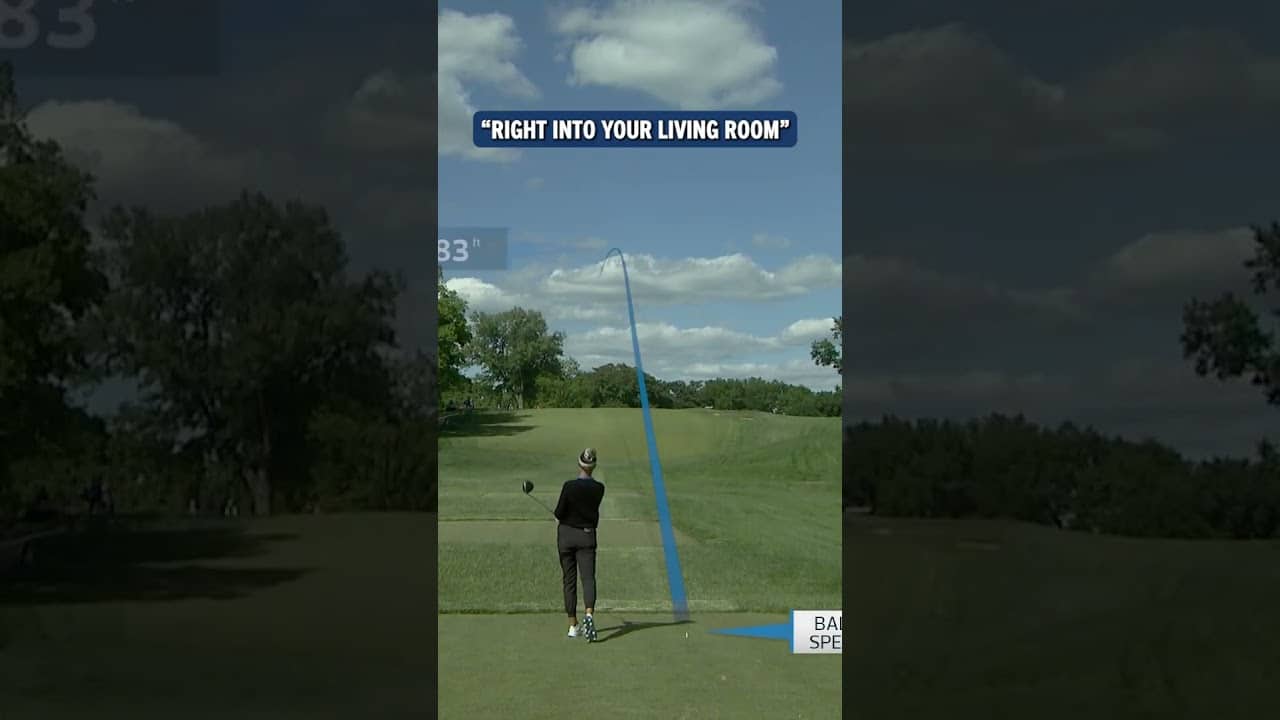 Nelly Korda’s drive nearly takes out the cameraman 🎥