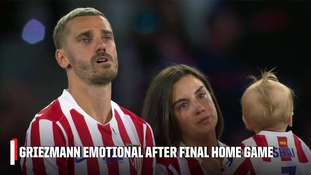 Antoine Griezmann emotional after his final home game at Atletico Madrid 🥺 | ESPN FC