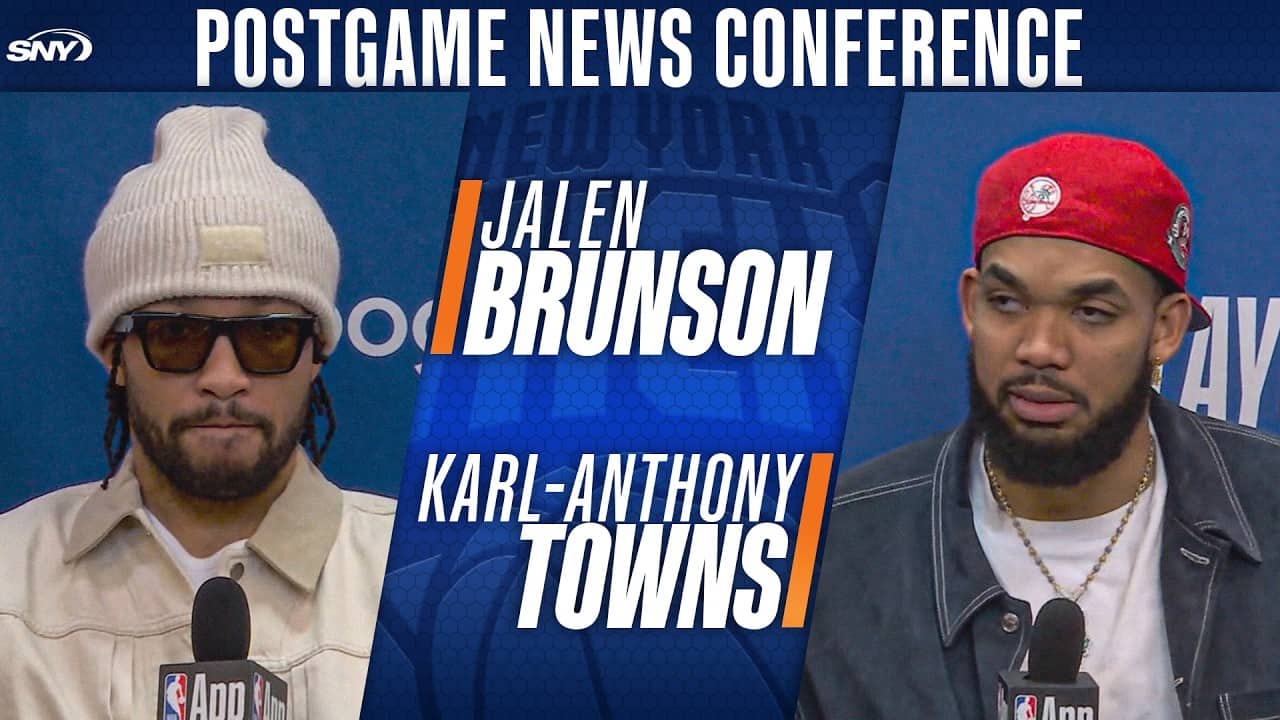 Jalen Brunson and Karl-Anthony Towns on 'special' defensive effort in Knicks' 108-102 win vs. Sixers