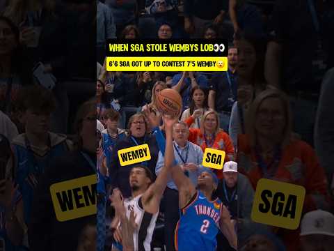 SGA was NOT letting Wemby DUNK that😮