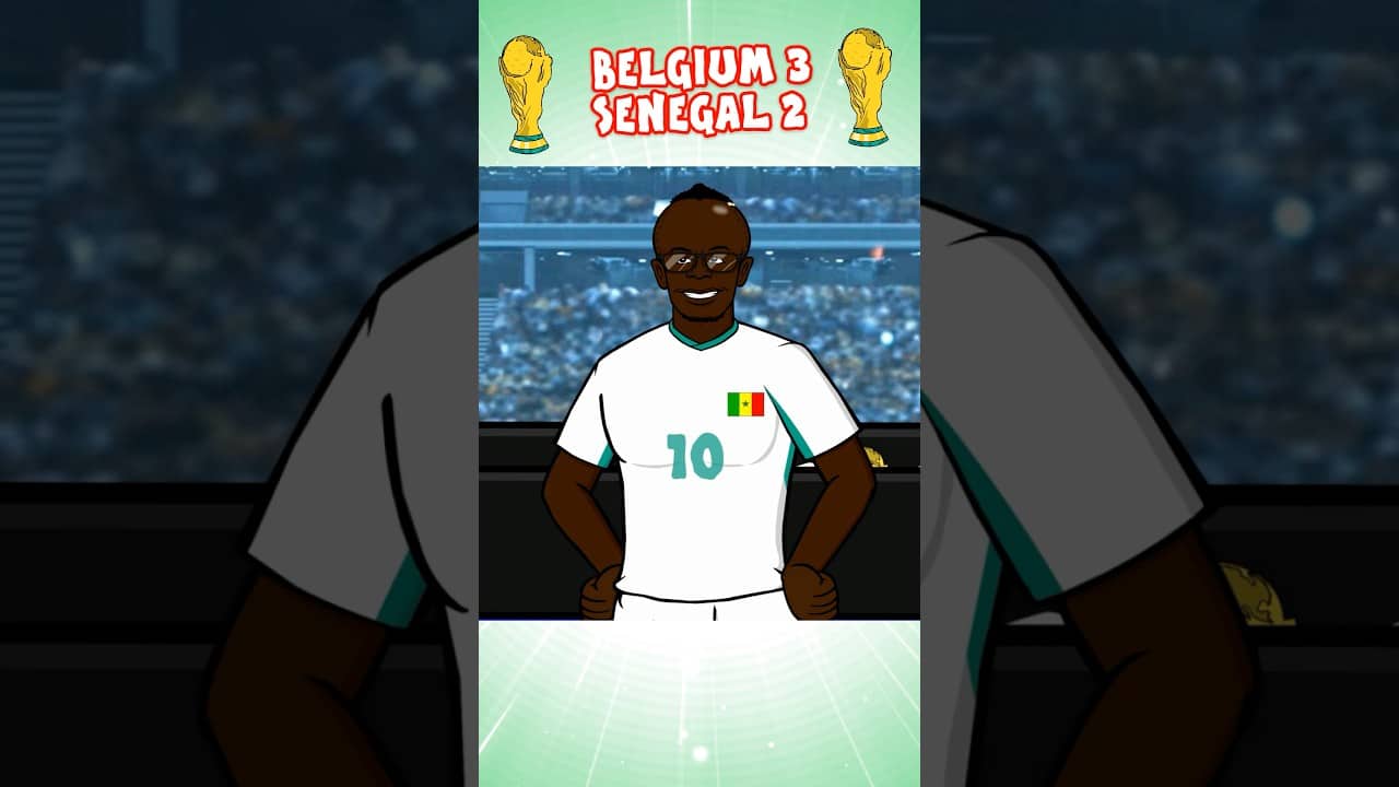 Belgium vs Senegal in 10 seconds🤣 #football #belgium #worldcup