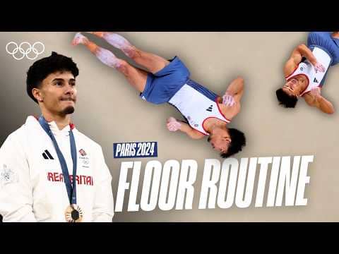 Jake Jarman's Brilliant Bronze Floor Routine ๐ฅ๐ฌ๐ง | Paris 2024