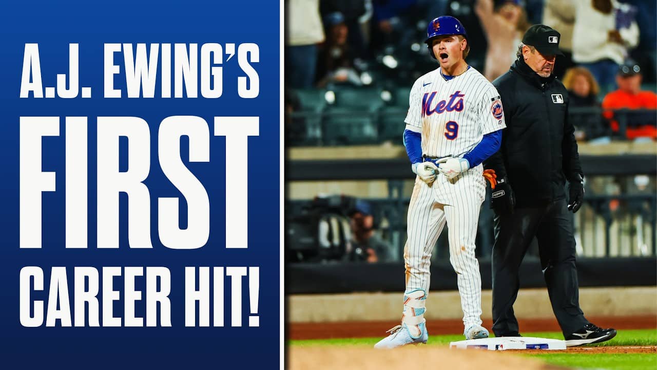 A.J. Ewing's First Career Hit! FULL AT-BAT