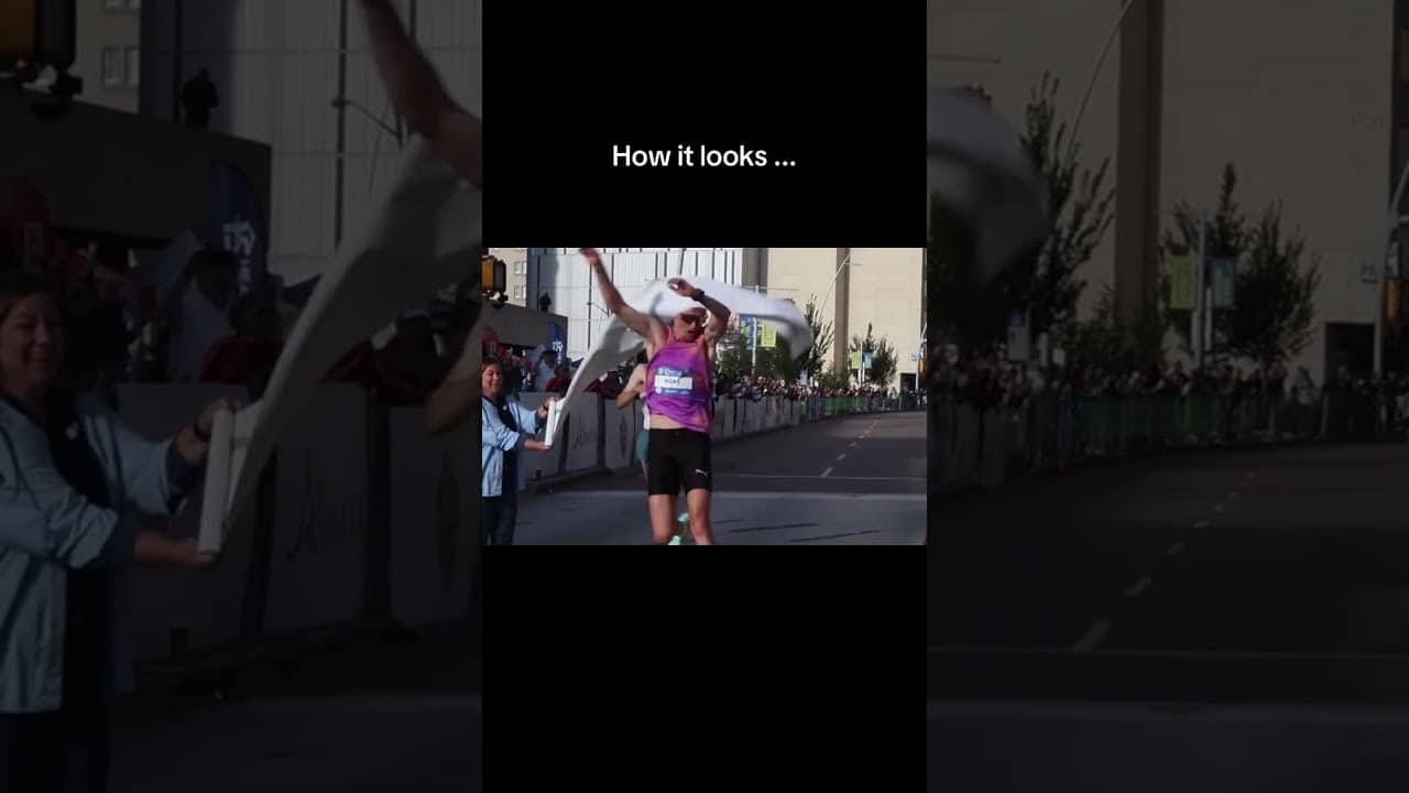 Working on my tape breaking technique still… #runner #halfmarathon