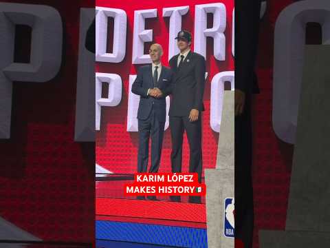 Karim López goes 21st Overall to the Detroit Pistons in the 2026 NBA Draft