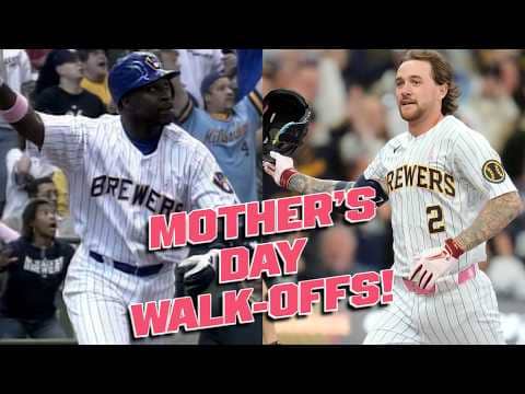 Bill Hall and Brice Turang crush WALK-OFF HOMERS on Mother's Day - 20 years apart!🍻❤️