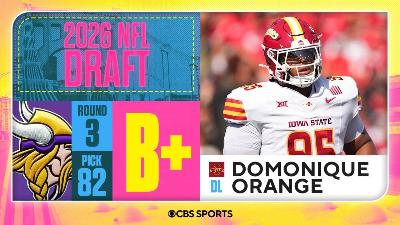 Vikings select Domonique Orange in Third Round, No. 82 overall | 2026 NFL Draft Grades & Reaction