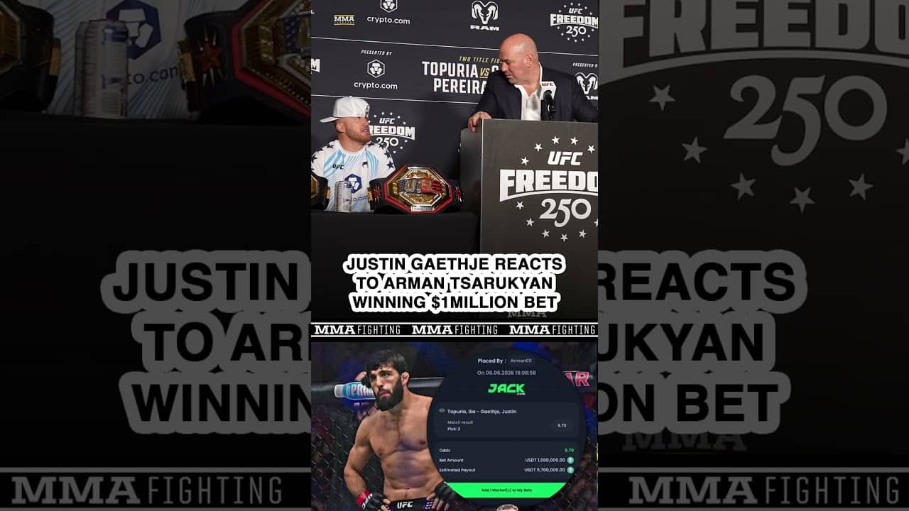 Justin Gaethje and Dana White REACT to Arman Tsarukyan's $1million bet