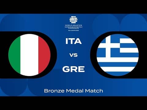Italy vs Greece | Thrilling Bronze Clash | World Aquatics U20 Women 2025