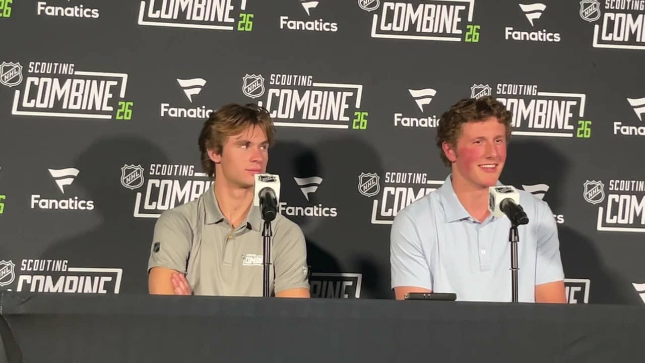 McKenna & Verhoeff on Benefit of Playing in NCAA, Maybe Teaming Up With Celebrini