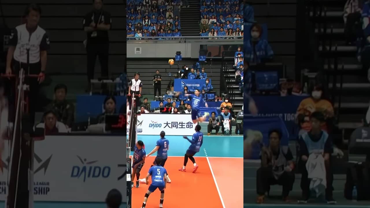 What was that jump?! ๐ #volleyball #japan #nishida #spike #svleague