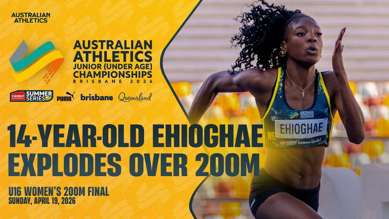 Charlotte Ehioghae clocks 23.07 at 14-years-old | 2026 Australian Athletics Junior Championships