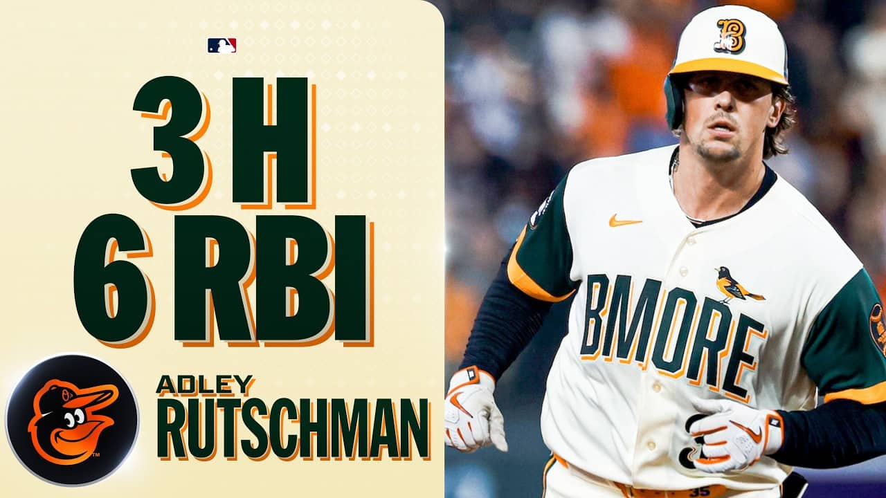 Adley Rutschman clubbed 2 homers and had 6 RBI as part of a 3-hit day in an Orioles blowout win!