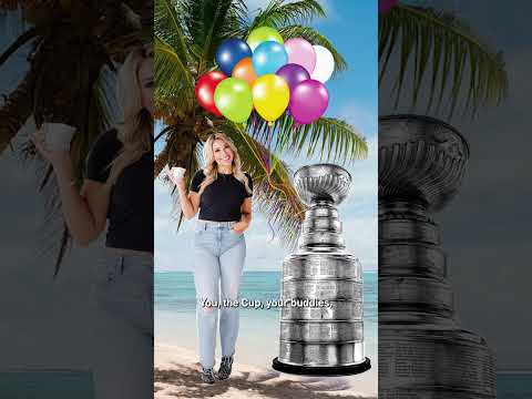 Kayla's perfect day with the cup, as told by Carrlyn 🤣 #lakings #podcast