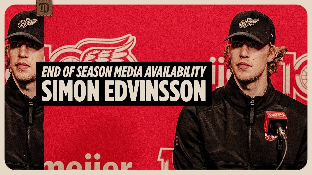 Simon Edvinsson Detroit Red Wings Season Ending Media | April 17, 2026