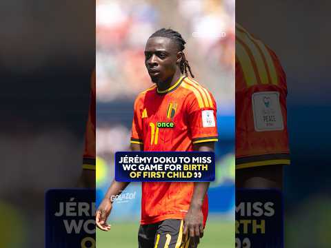 Jérémy Doku will miss Belgium’s game against Iran to be there for the birth of his first child