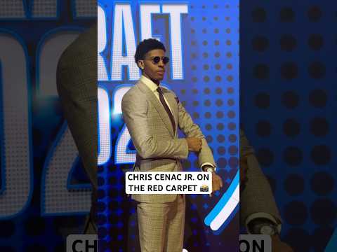 Chris Cenac Jr. on the red carpet for the NBA Draft