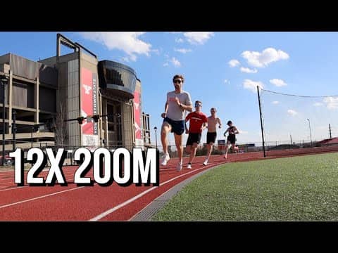 12x 200m Outdoor Track Workout! / Speed Work!