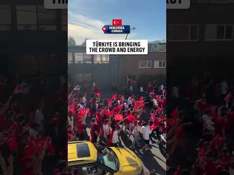 A massive crowd of Türkiye fans heading to their FIFA World Cup opener 🇹🇷