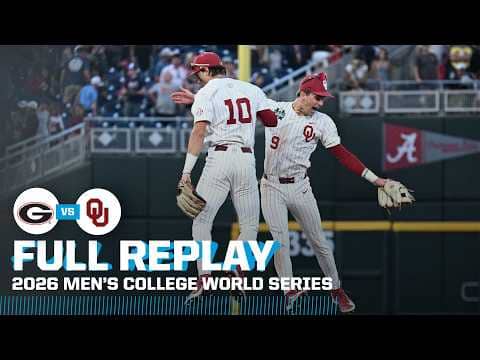 Oklahoma vs. Georgia: 2026 Men's College World Series | FULL REPLAY