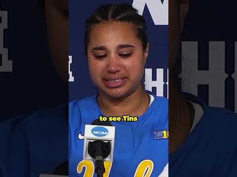 UCLA's Jordan Woolery gives pitcher Taylor Tinsley her flowers after final game for UCLA. ❤️ #shorts
