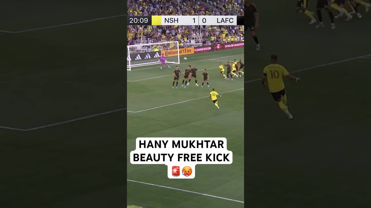 Hany Mukhtar 100TH goal with @Nashvillesc is a free kick beauty!๐จ