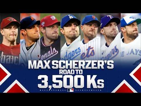 Max Scherzer becomes the 11th pitcher EVER to reach 3,500 strikeouts! ππͺ