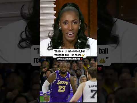 Lisa Leslie gives LeBron his flowers 💐