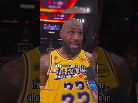 LeBron & Bronny made history as the 1st father-son duo to connect on an assist in a playoff game π