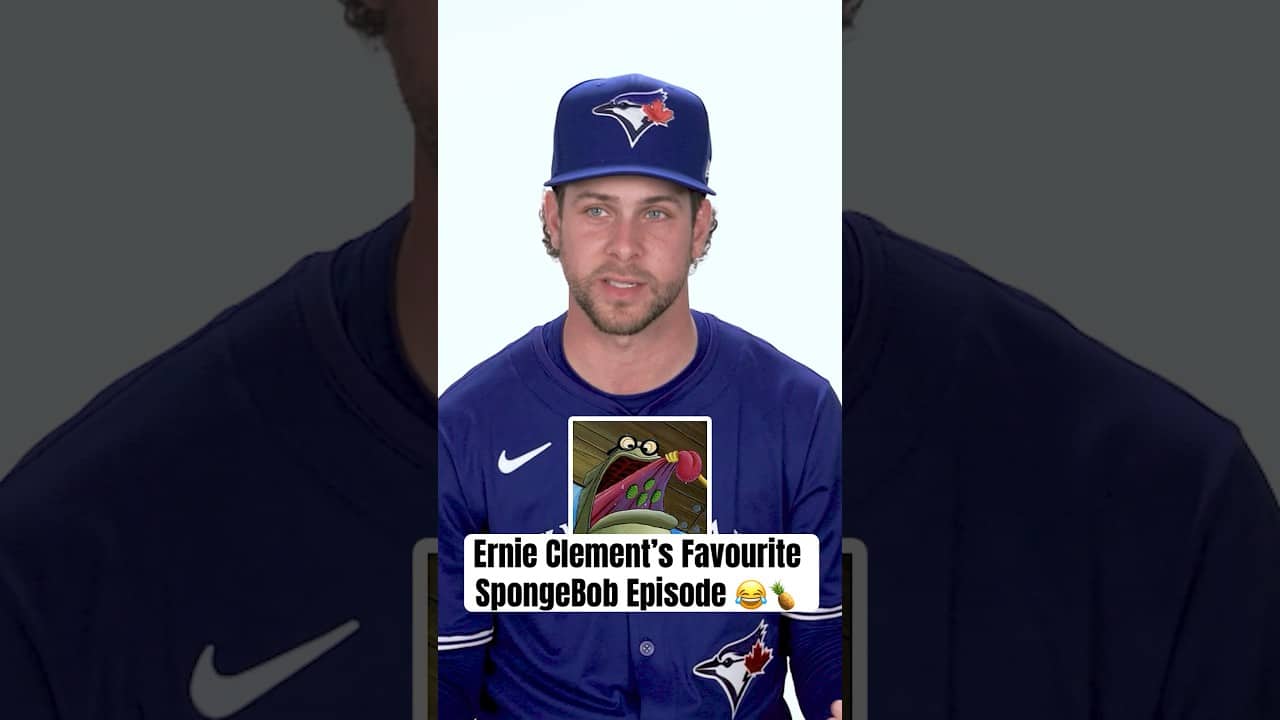 Ernie Clement shares his favourite SpongeBob episode ππ₯ #MLB #BlueJays