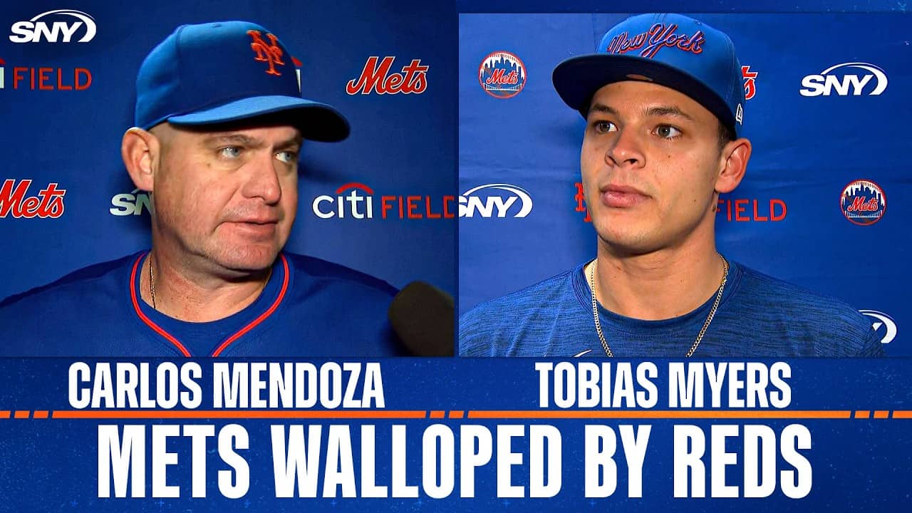 Carlos Mendoza and Tobias Myers talk command issues in Mets 12-0 loss to Reds