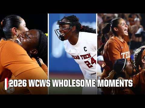 WHOLESOME COMPILATION š„¹ Best teammate moments of the 2026 WCWS š„ | ESPN College Softball
