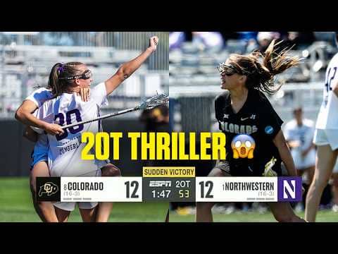 Final minute, full 2OT from Northwestern-Colorado lacrosse quarterfinal marathon
