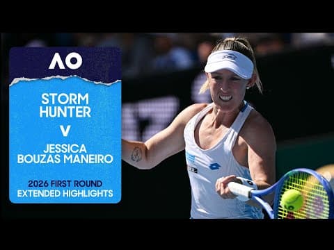 Storm Hunter v Jessica Bouzas Maneiro Extended Highlights | Australian Open 2026 First Round