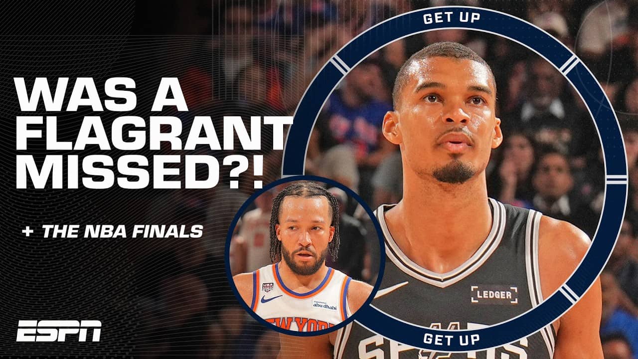 Victor Wembanyama WON’T receive a flagrant foul for play vs. Jalen Brunson in Game 3!? 👀 | Get Up