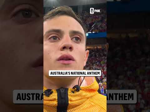 Australia's national anthem is heard for the first time at the 2026 FIFA World Cup