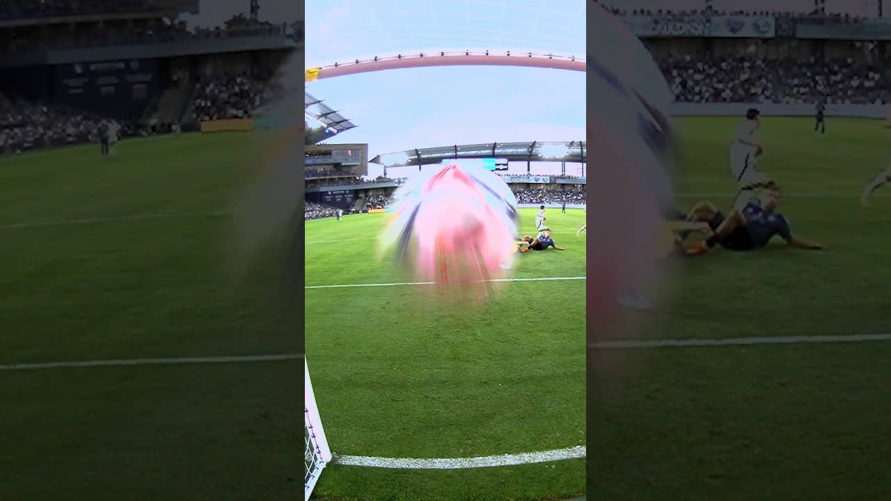 He quite literally CRUSHED IT. #mls #soccer #rbny