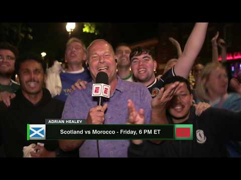 Scotland's Tartan army swarms ESPN FC reporter during live coverage π
