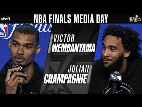 Victor Wembanyama, Julian Champagnie talk Knicks-Spurs NBA Finals clash