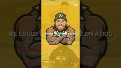 They did this A's pitcher dirty with this graphic 😭 #shorts #athletics