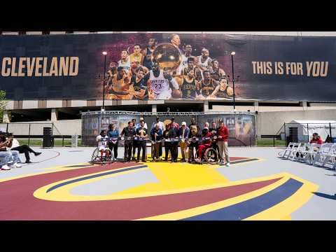 Cavs Celebrate Opening of 2016 Championship Commemorative Basketball Court at Meet Me Here Plaza