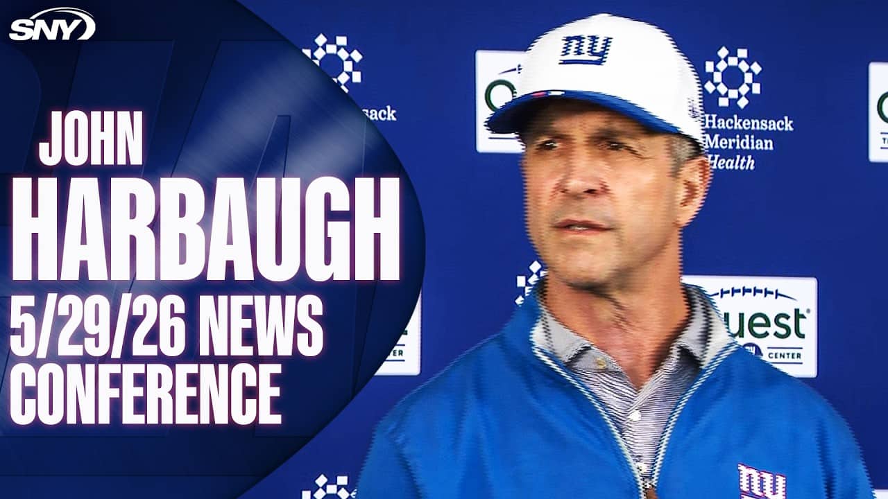 Giants coach John Harbaugh on relationships between QB Jaxson Dart and his teammates